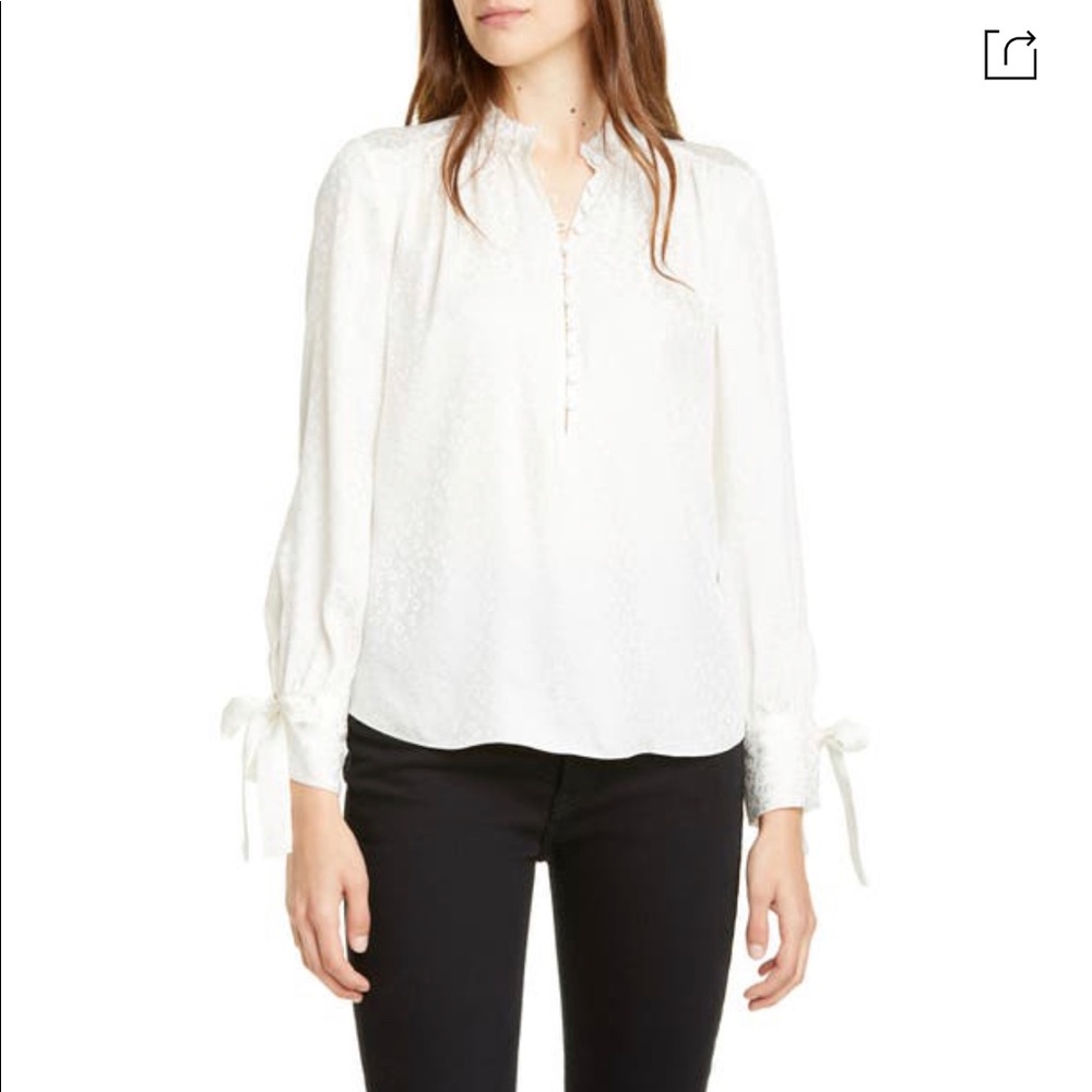 Rebecca Taylor Long-sleeve Cheetah Jacquard Top